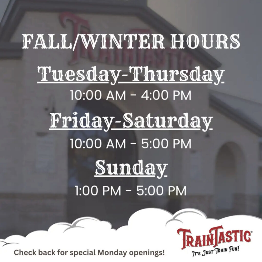 Gulfport Attractions TrainTastic Winter Hours